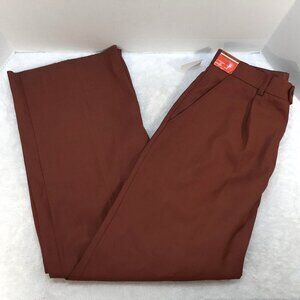 Michael Irvin Hall of Fame Dress Pants Mens 36x35 Rust Pleated Tailored Fit NWT